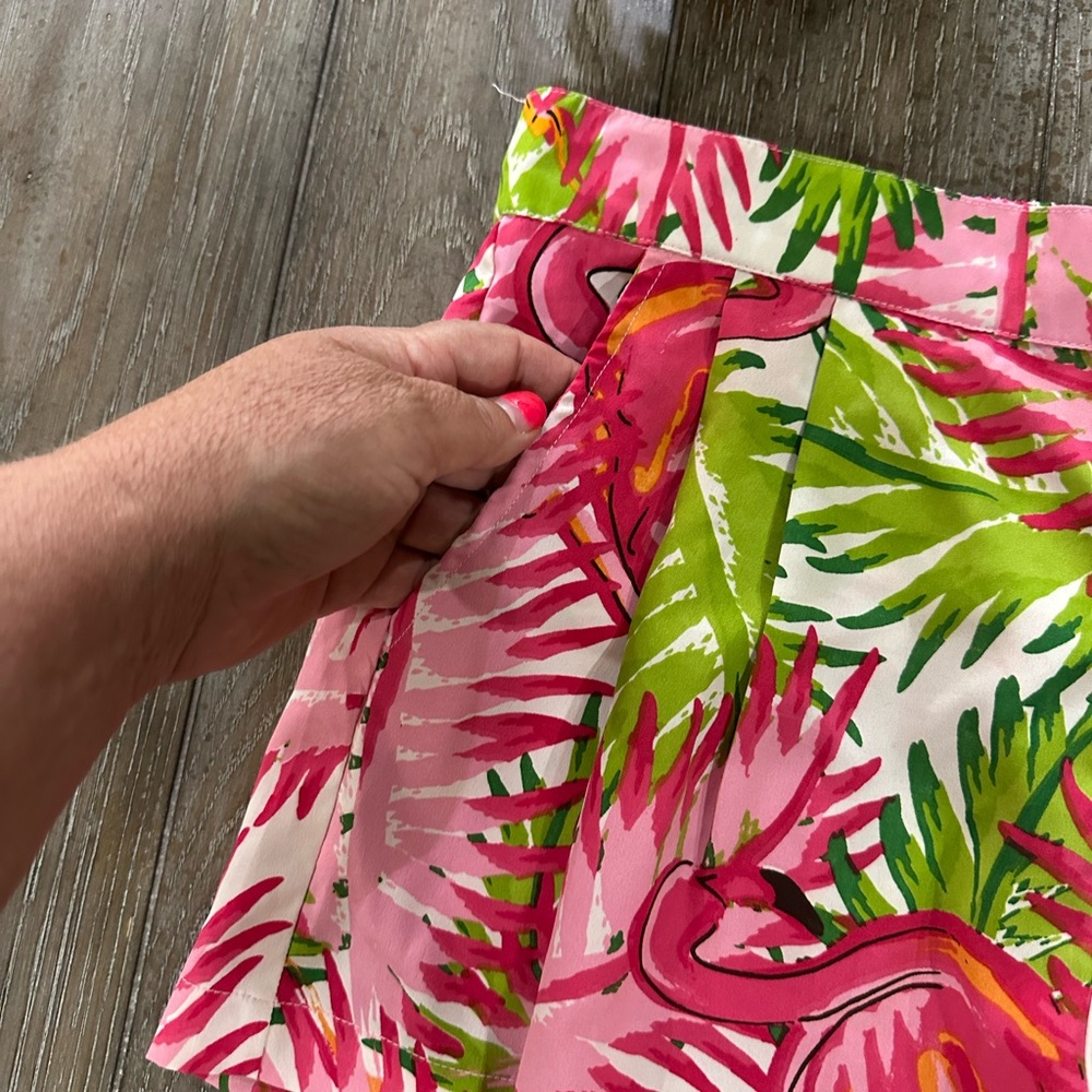 Tropical Pink and Green Women's Shorts - Picture 4 of 9